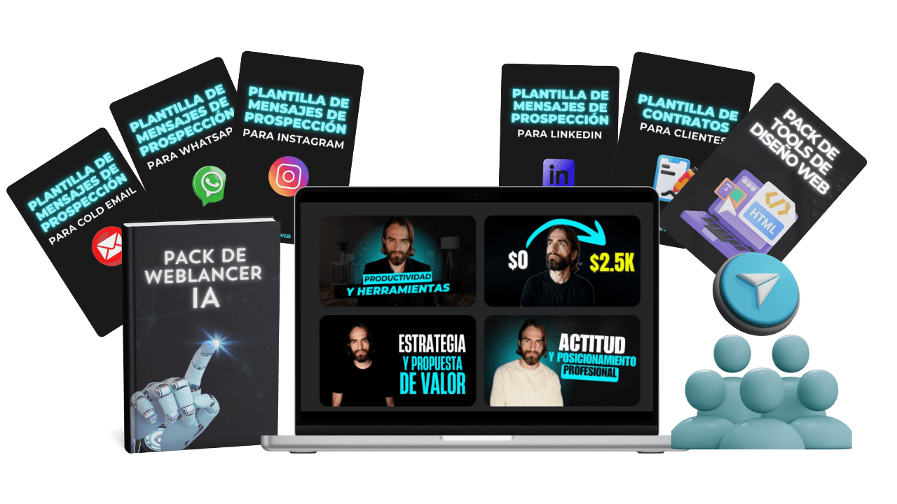 mockup de contenidos de Weblancer